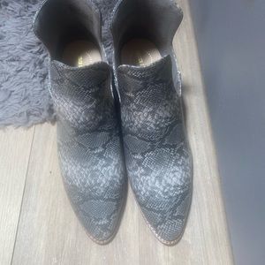Snake skin booties